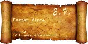 Eszter Vince névjegykártya